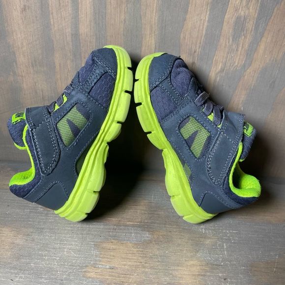 Nike Toddler Baby Fusion ST 2 Sneaker Shoes Black Neon Hook & Loop Low Top Sz 6C - Picture 4 of 11